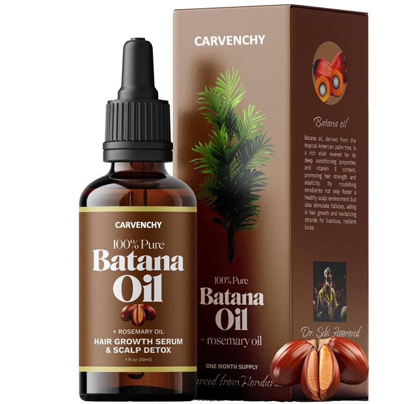 CARVENCHY Aceite de Batana 100% puro, Aceite de Batana con romero para el crecimiento del cabello, Aceite de crecimiento del cabello natural Bantana, Aceite de Batana de Carvenchy Drops 30 ML/1 Fl.Oz
