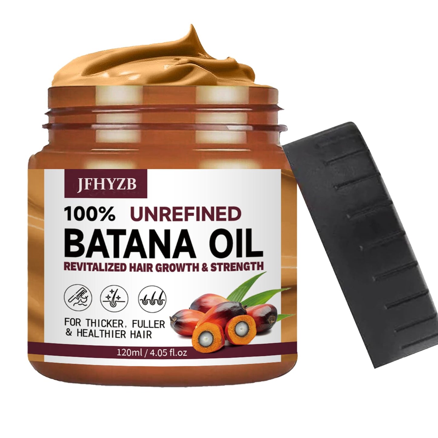 Aceite natural sin refinar Batana Oil para un cabello visiblemente más grueso y saludable de todo tipo - 120 ml