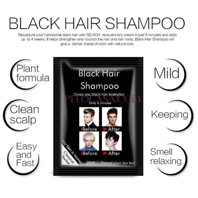 Natural Champu Negro Para Pelo,Organico|Crecimieto