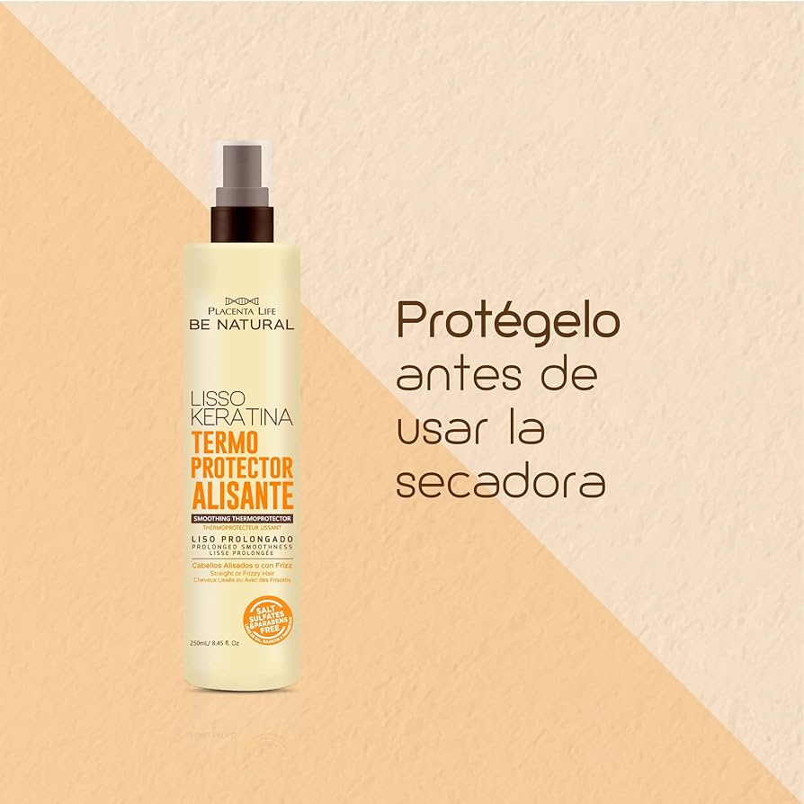 Listo Keratina. Termo protector alisante.Placenta life BE NATURAL. (250ml)