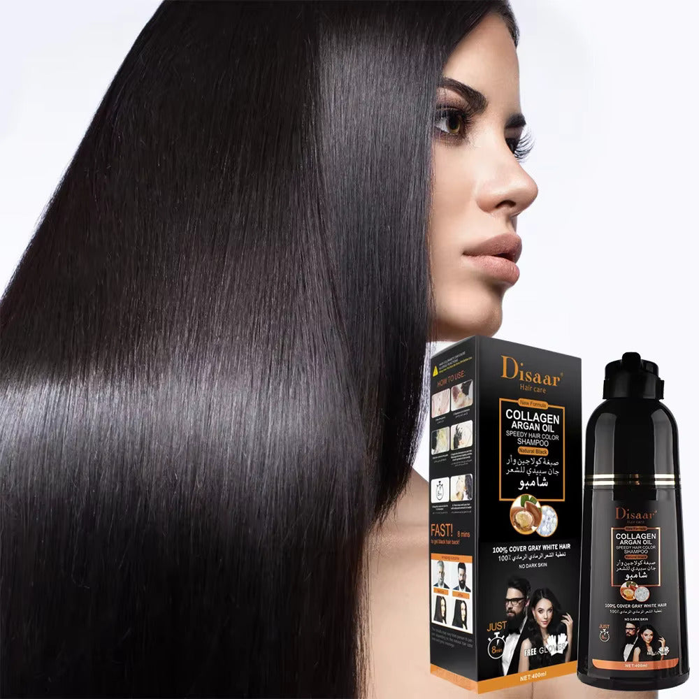 DISAAR-champú mágico de aceite de argán marroquí rápido para el cuidado del cabello, reparación de tintes dañados, mejora el cabello dividido y áspero, color gris