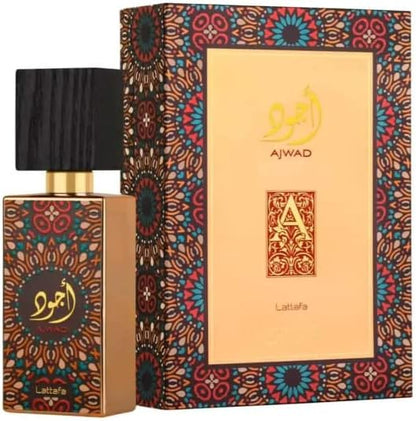 Ajwad Perfume 60 ml Eau De EDP Fragancia árabe para hombres y mujeres, perfume unisex de Lattaf-a