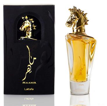 PERFUME ORIGINAL ARABE - MAAHIR DORADO - LATTAFA - 100ML - EAU DE PARFUM.