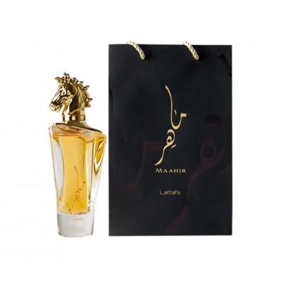 PERFUME ORIGINAL ARABE - MAAHIR DORADO - LATTAFA - 100ML - EAU DE PARFUM.