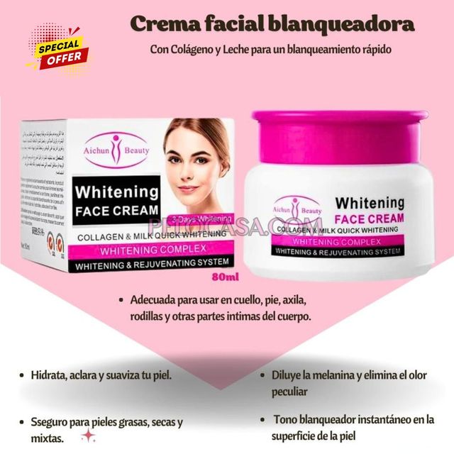 Crema Facial Blanqueadora Aichun Beauty 80ml