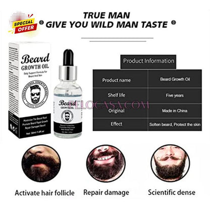 Aceite de Crecimiento para Barba Pei Mei 30ml