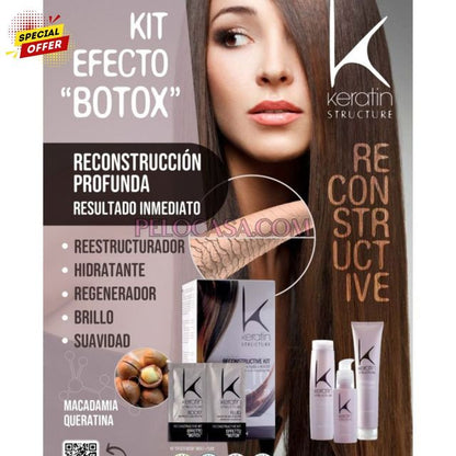 Kit de Botox de Keratina. Edelstein 12ml/c sobre