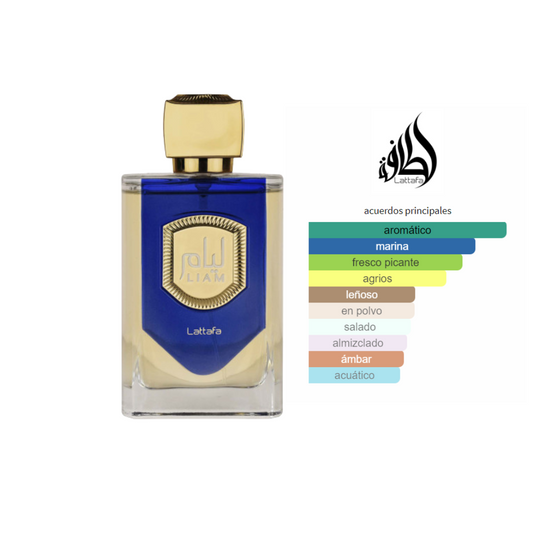 Liam Blue Shine Lattafa Perfumes hombre 100ml