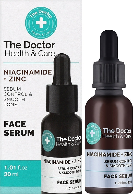 Face sérum Niacinamida + zinc.Control de sebo y magnífico para piel mixta.30ml